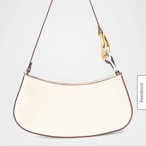 STAUD White and Brown Shoulder Bag